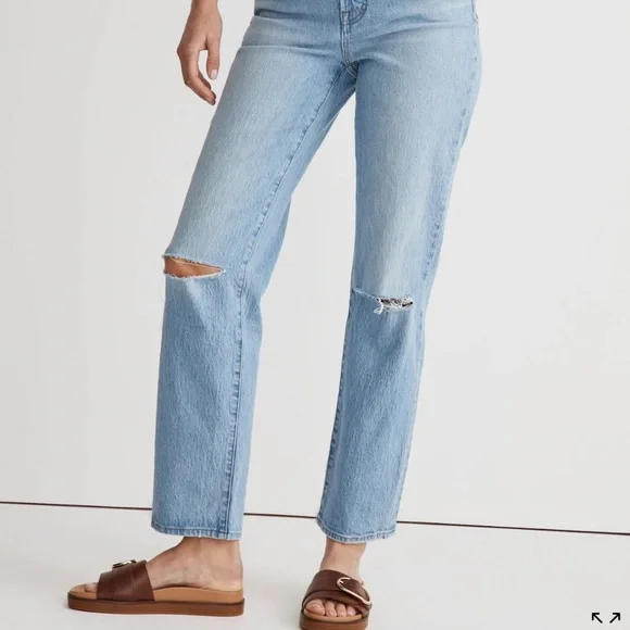 NWT | Madewell The Perfect Vintage Straight Distressed Denim Westanna Wash Sz 29 - Picture 8 of 8